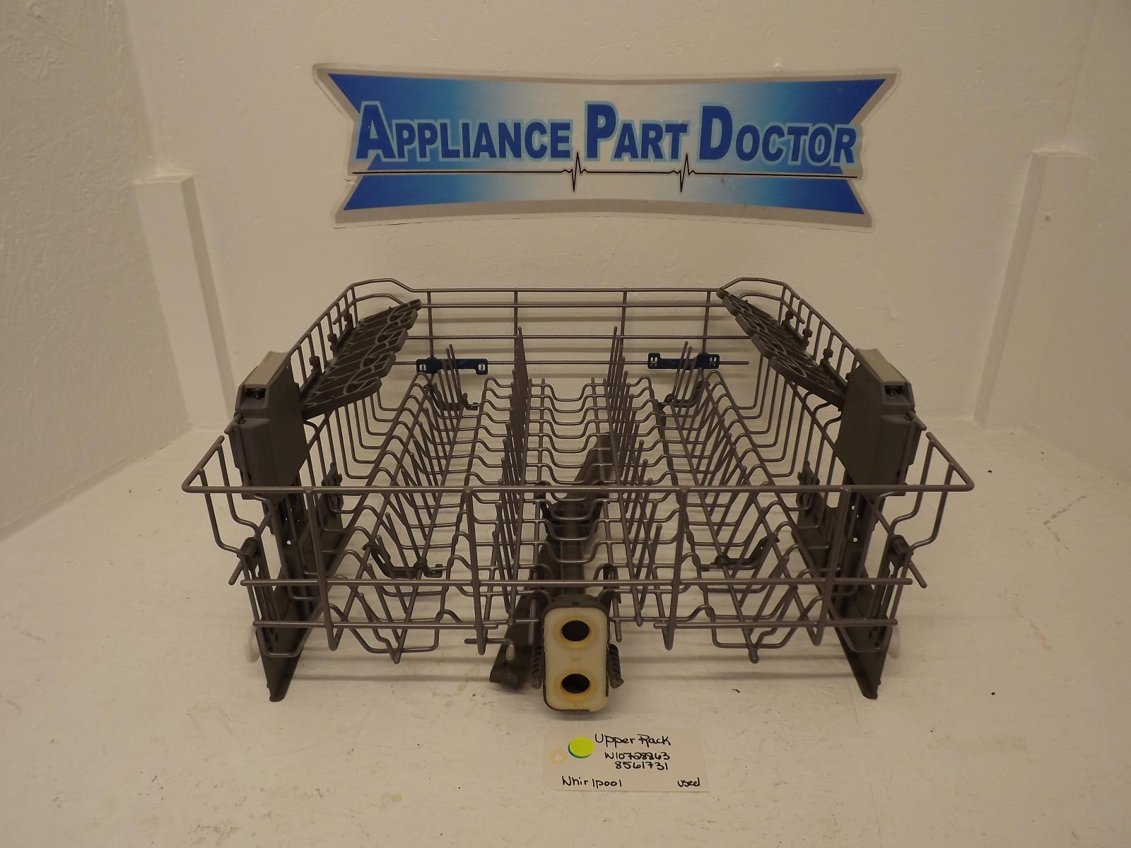 Whirlpool Dishwasher W10728863 8561731 Upper Rack Used Whirlpool Dishwasher W10728863 8561731 Upper Rack Used
